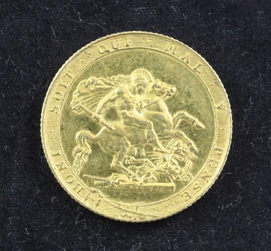 A George III gold sovereign, 1817,